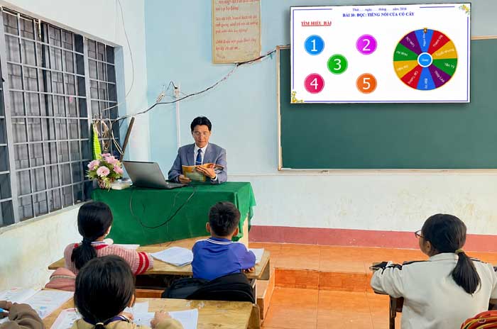Sử dụng bài giảng PowerPoint có các hoạt động hấp dẫn để tạo hứng thú cho học sinh